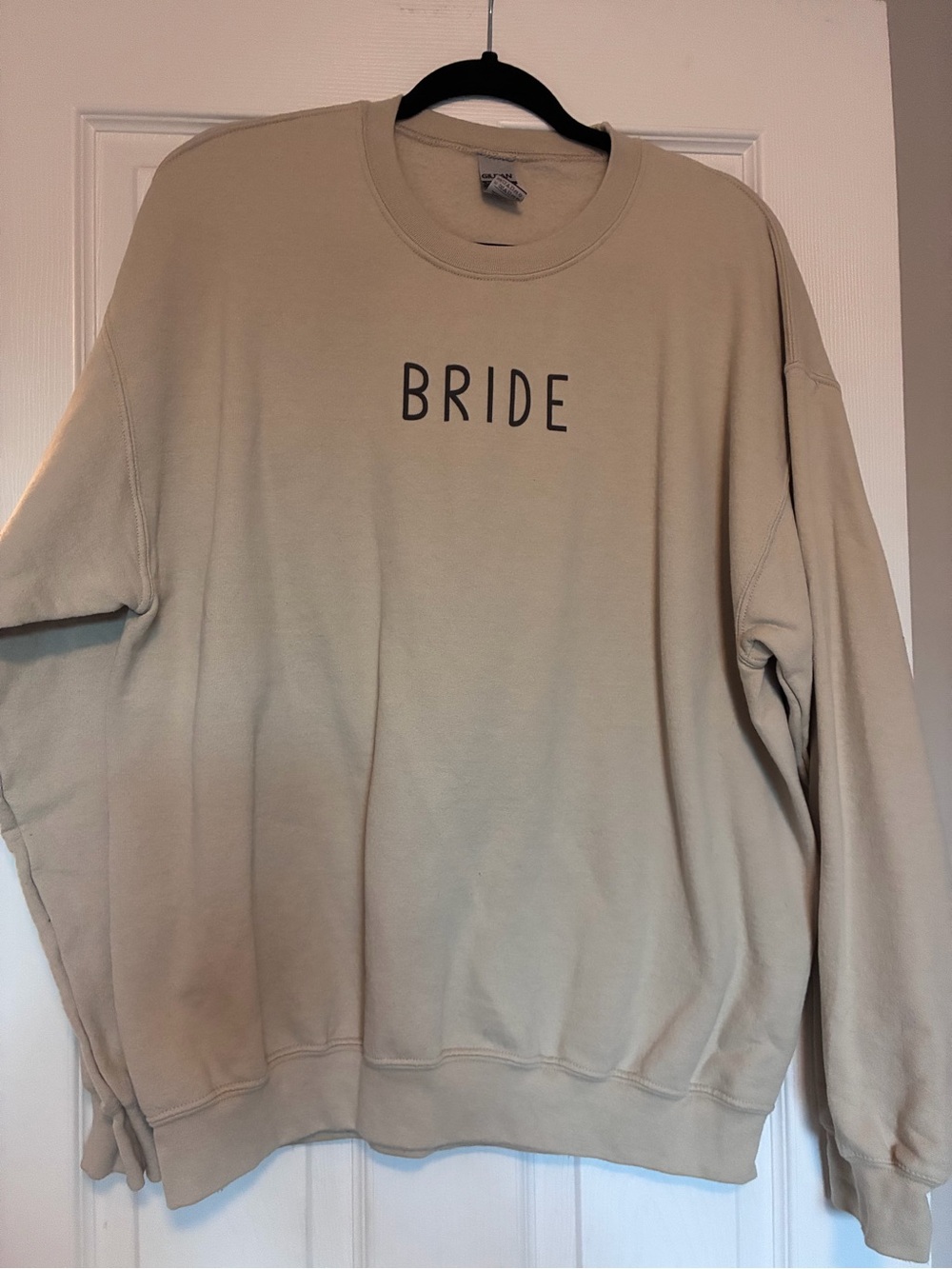 Gildan Beige BRIDE Crewneck Sweatshirt